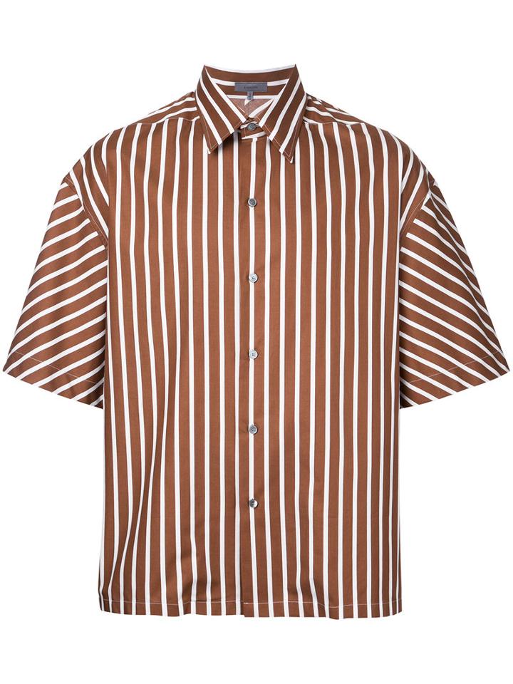 Lanvin - Boxy Striped Shirt - Men - Cotton - 42, Brown, Cotton