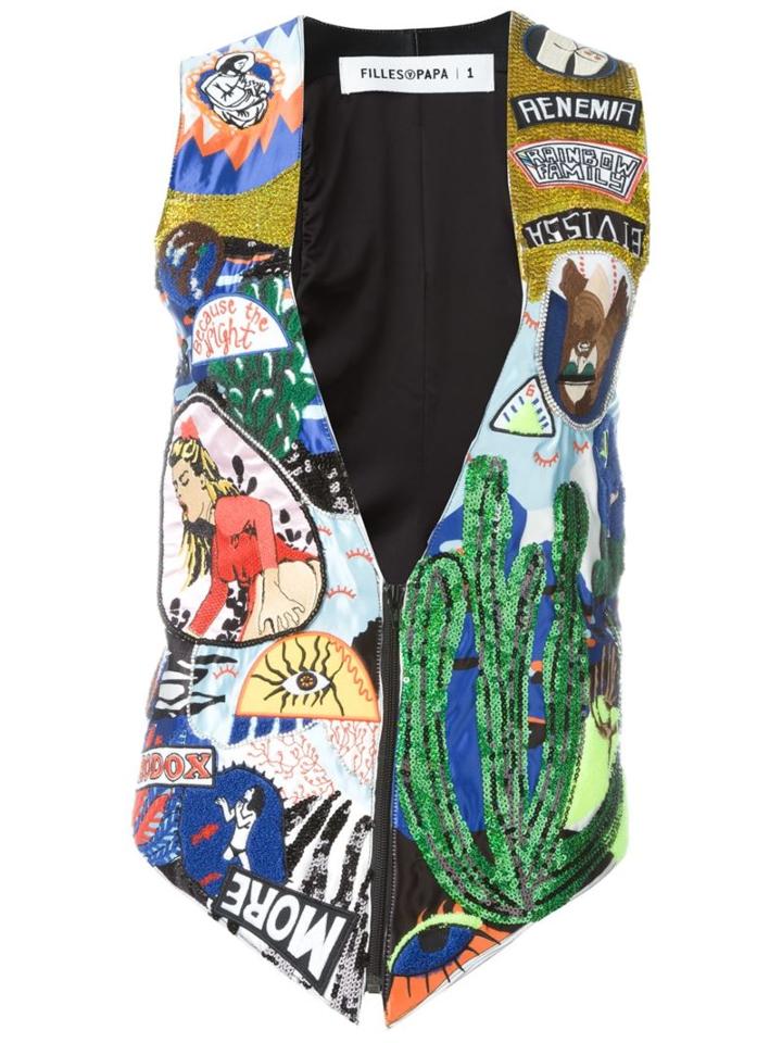 Filles A Papa Multi-print Waistcoat