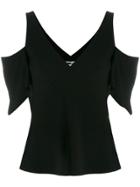 Mcq Alexander Mcqueen Cold-shoulder Top - Black