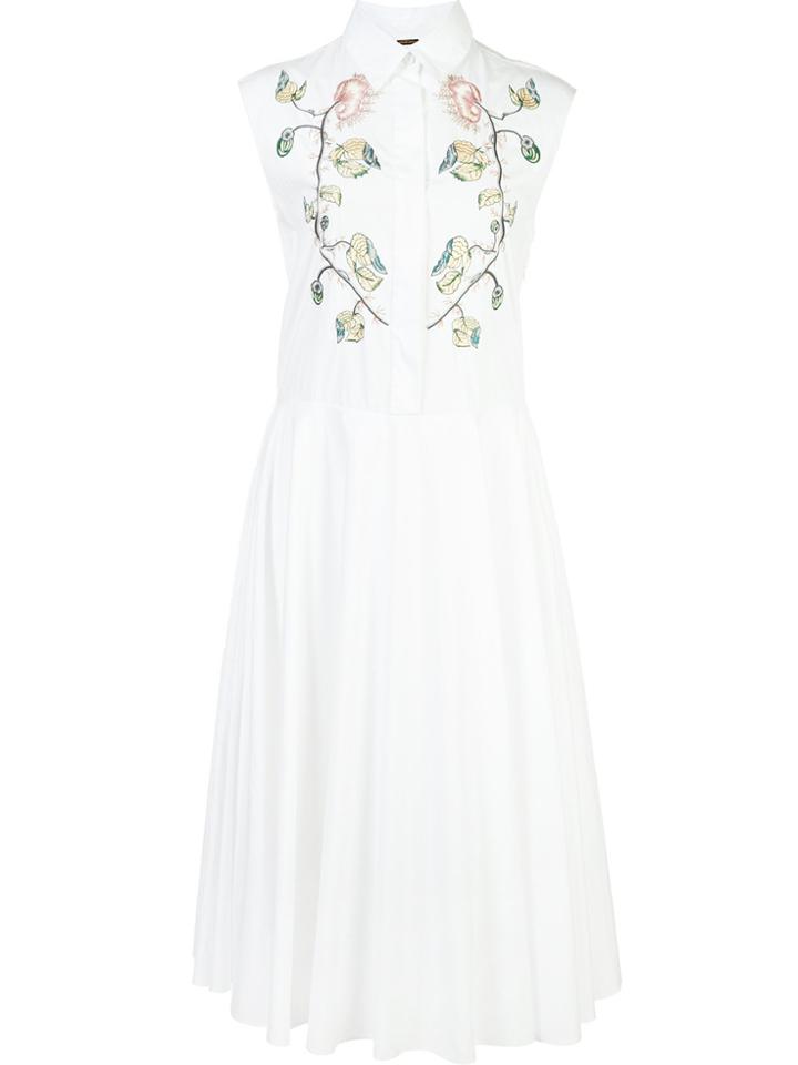 Adam Lippes Sleeveless Shirt Dress - White