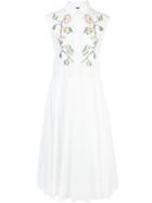 Adam Lippes Sleeveless Shirt Dress - White