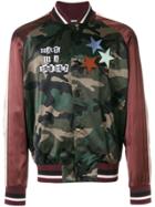 Valentino Souvenir Jacket With Jamie Reid Quote Patches - Green