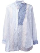 Loewe Deconstructed Striped Shirt, Men's, Size: Medium, Blue, Cotton/polyurethane
