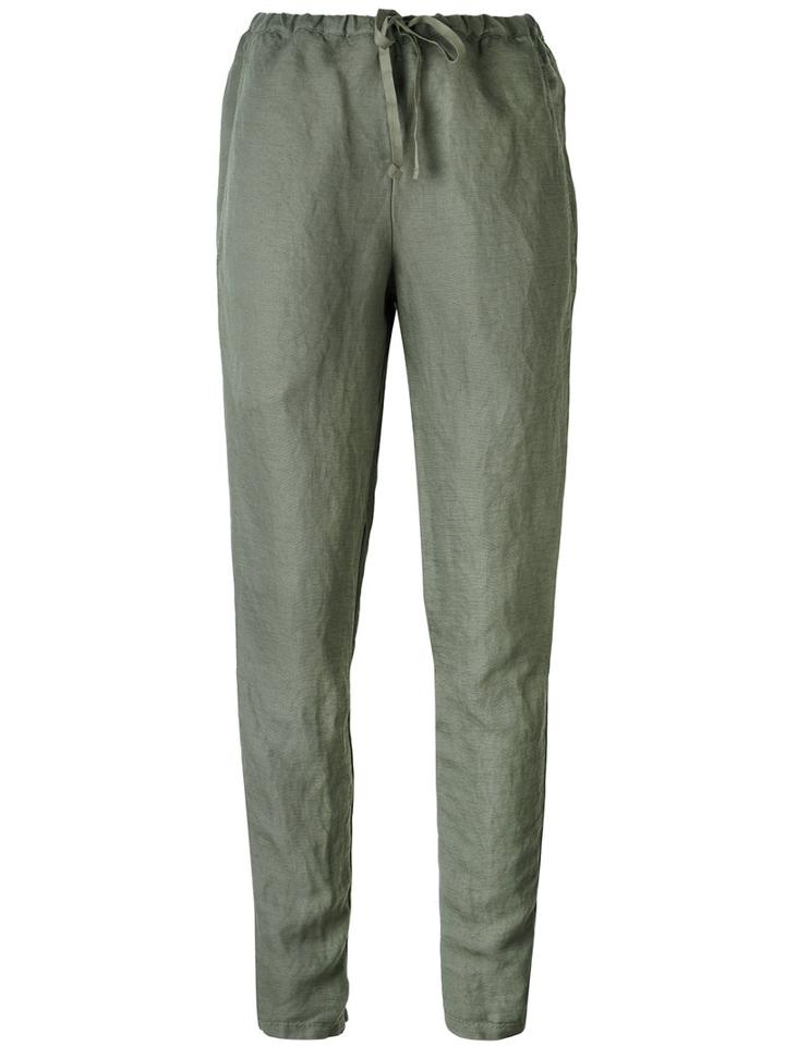 Kristensen Du Nord - Drawstring Trousers - Women - Cotton/linen/flax/tencel - 1, Women's, Green, Cotton/linen/flax/tencel