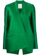 Maison Rabih Kayrouz Large Blazer, Size: 38, Green, Acetate/cupro/polyester/silk