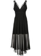 Fleur Du Mal Georgette Sheer Dress - Black