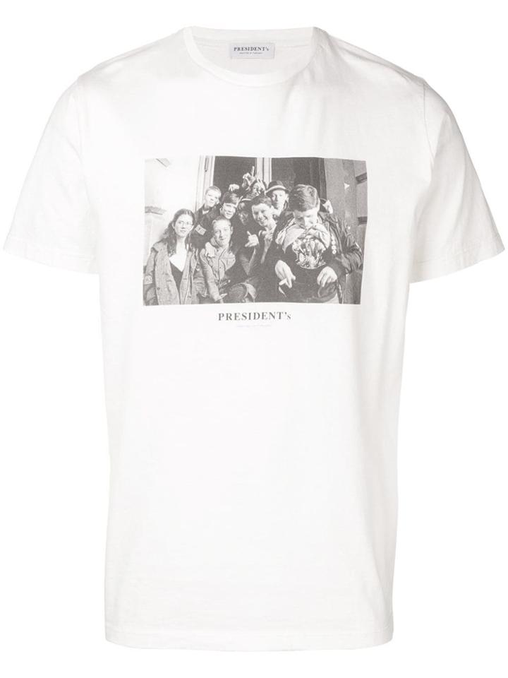 President's Photo Print Logo T-shirt - White