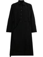 Yohji Yamamoto Half Button Coat - Black