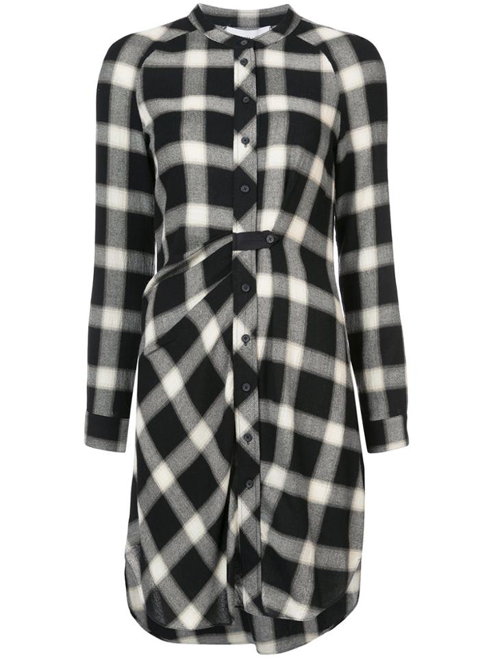 Derek Lam 10 Crosby Long Sleeve Button-down Tunic With Mandarin Collar