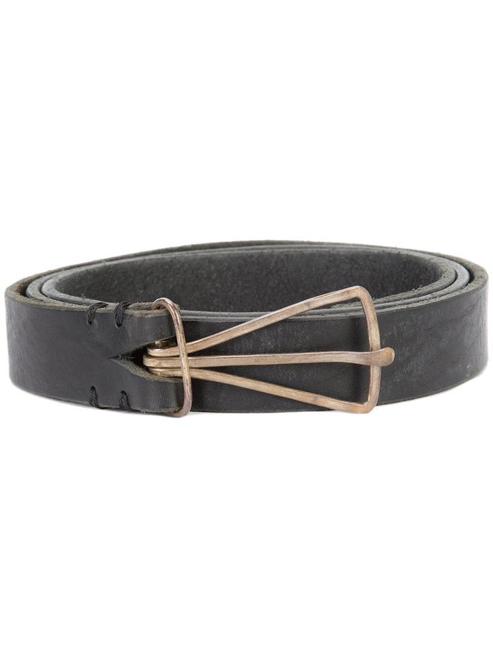Ma+ Triangular Buckle Belt, Adult Unisex, Size: Large, Black, Leather