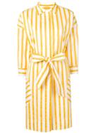 Sara Roka Striped Shirt Dress - Yellow