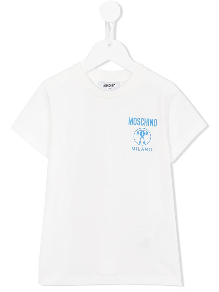 Moschino Kids Logo Print T-shirt, Boy's, Size: 6 Yrs, White