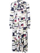 Oscar De La Renta Nautical Notes Shirt Dress - White