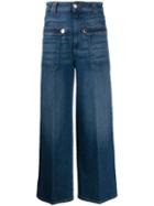 Pinko Flared Cropped Jeans - Blue