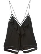 Roberto Cavalli Sheer Panel Frill Cami