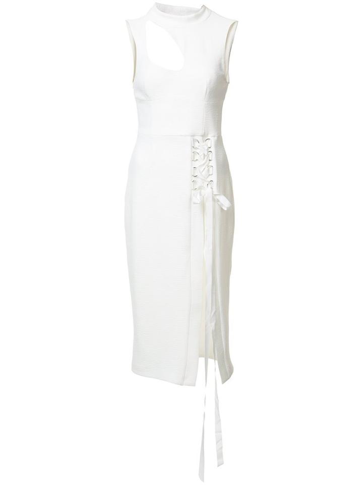 Rebecca Vallance Billie Laced Midi Dress, Women's, Size: 10, White, Polyester/spandex/elastane