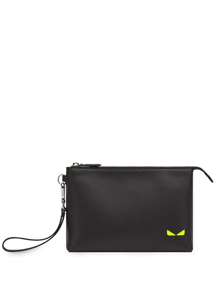 Fendi Medium Zipped Pouch - Black