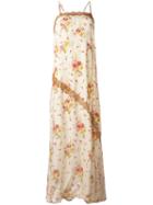 Twin-set Floral Print Maxi-dress, Women's, Size: 46, Viscose/polyamide