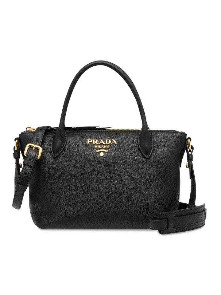 Prada Calf Leather Tote - Black