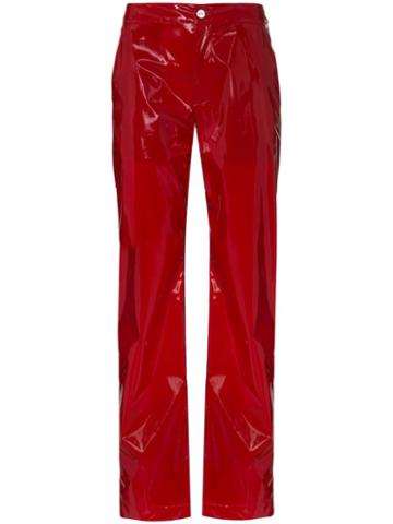 Kirin Peggy Gou Vinyl-effect Trousers - Red