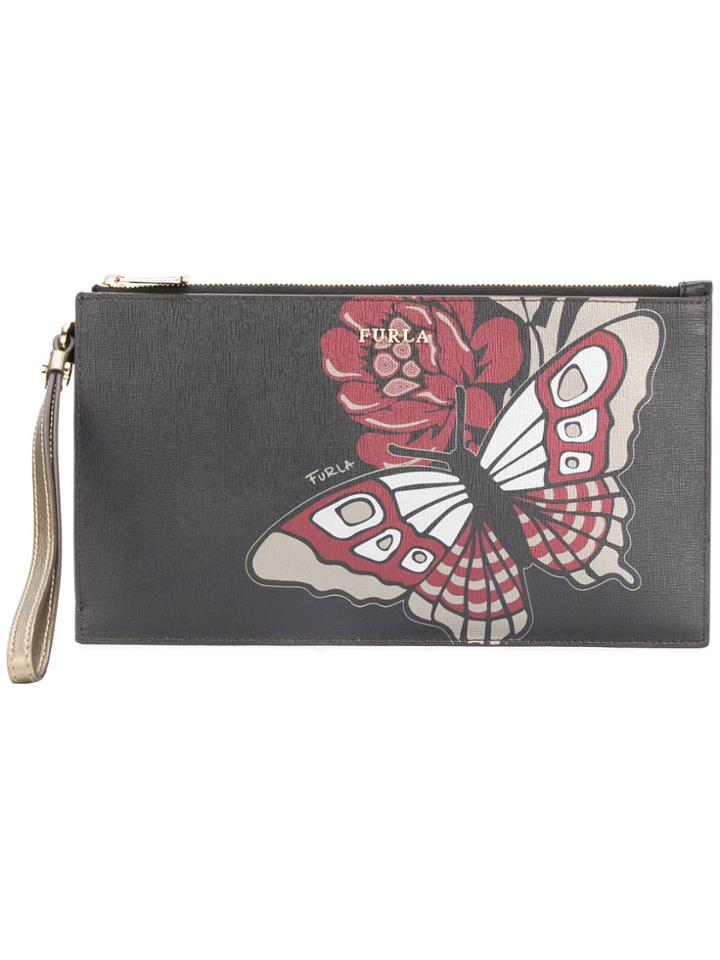 Furla Babylon Xl Envelope Clutch - Black