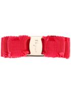 Salvatore Ferragamo Hair Clip-on, Women's, Red, Cotton/plastic/rayon/brass