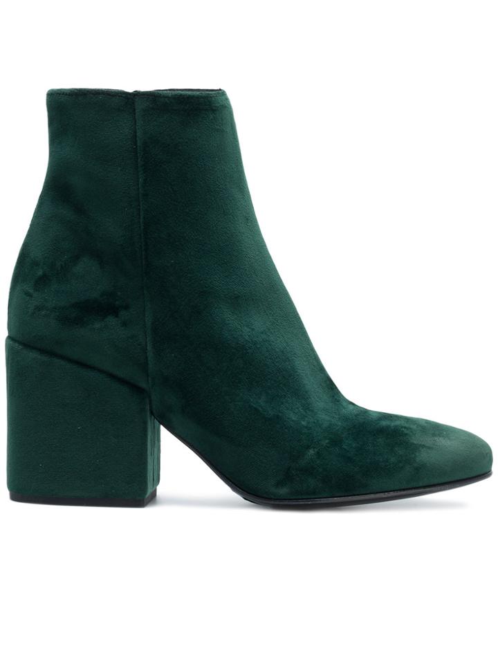 Strategia Block Heel Boots - Green