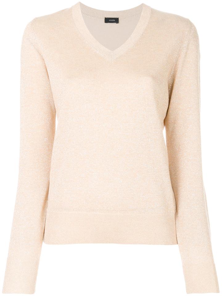 Joseph V-neck Jumper - Nude & Neutrals