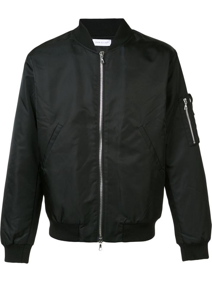 John Elliott 'bogota' Bomber Jacket, Men's, Size: Xxl, Black, Nylon/cupro