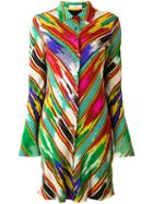 Etro - Blurry Stripes Elongated Shirt - Women - Silk - 46, Silk