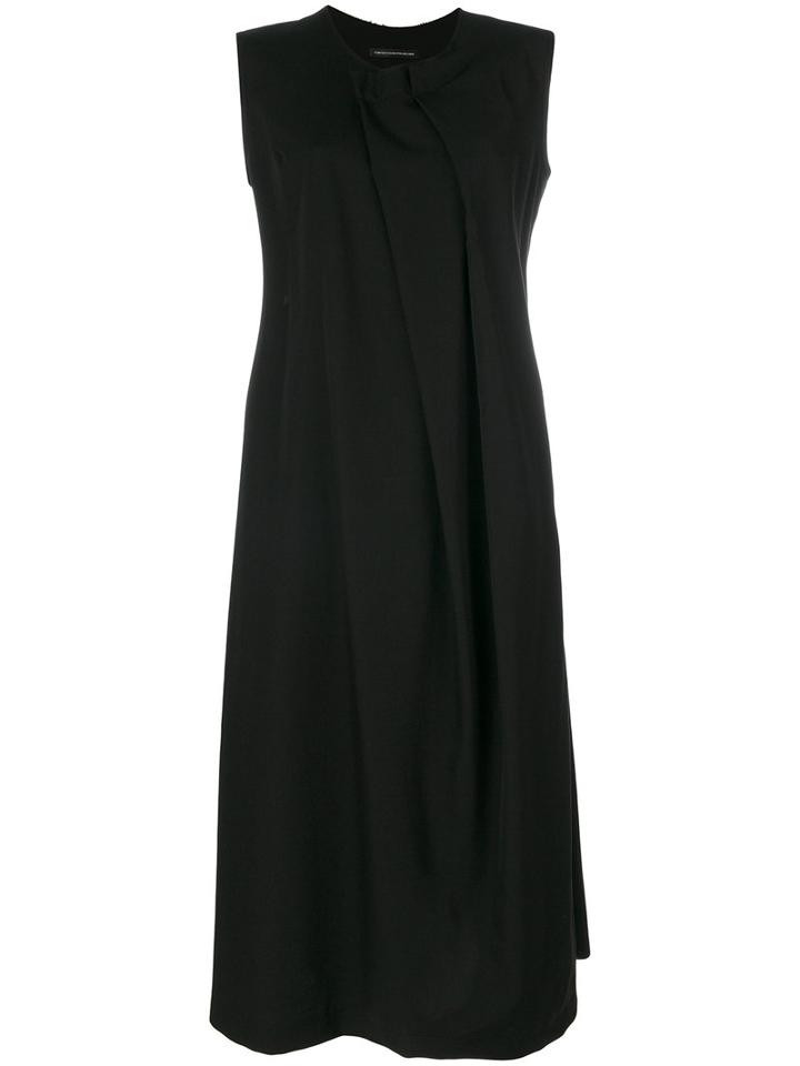Y's - Sleeveless Midi Dress - Women - Wool - 2, Black, Wool