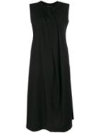 Y's - Sleeveless Midi Dress - Women - Wool - 2, Black, Wool