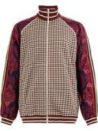 Gucci Houndstooth Check Track Jacket - Brown