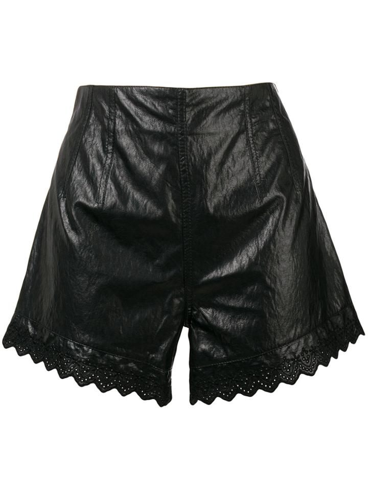 Philosophy Di Lorenzo Serafini Flared Vinyl Shorts - Black