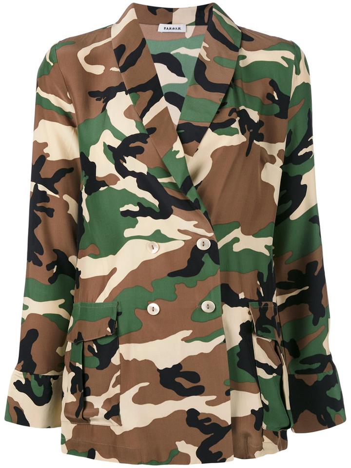 P.a.r.o.s.h. - Double Breasted Jacket - Women - Silk - L, Green, Silk