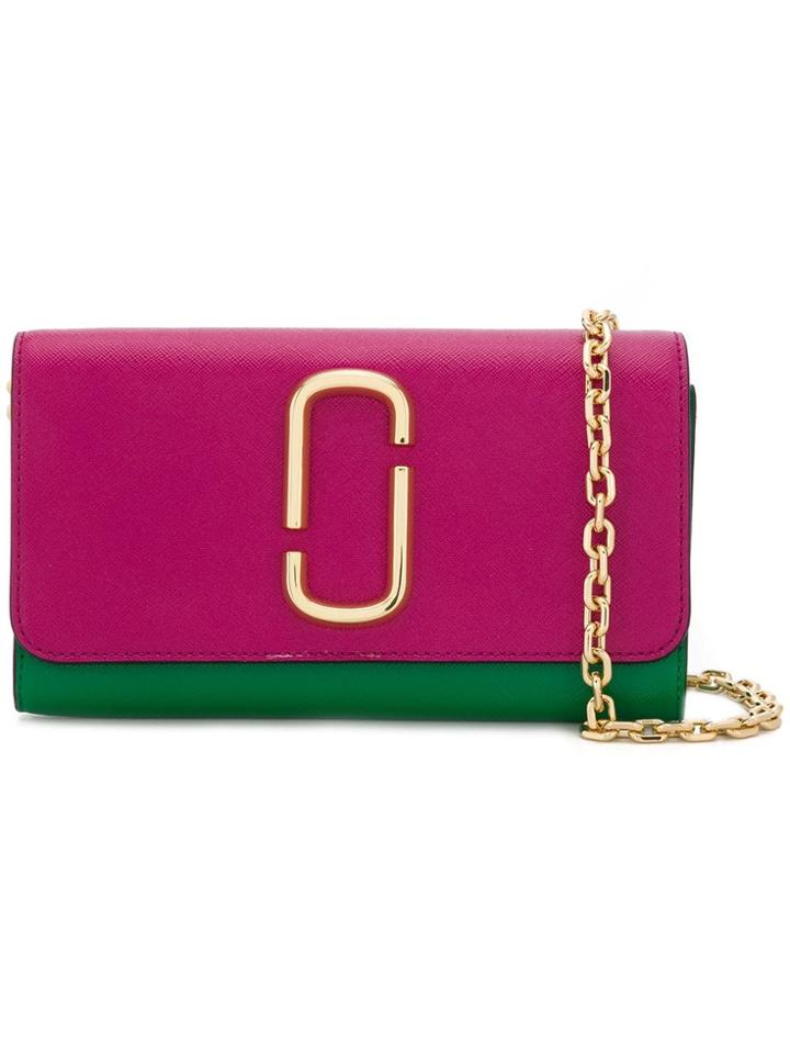 Marc Jacobs Saffiano Mini Chain Wallet - Green