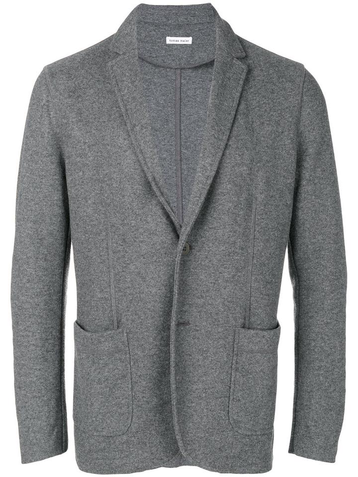 Tomas Maier - Blazer Cut Cardigan - Men - Polyamide/polyester/viscose/wool - Xl, Grey, Polyamide/polyester/viscose/wool