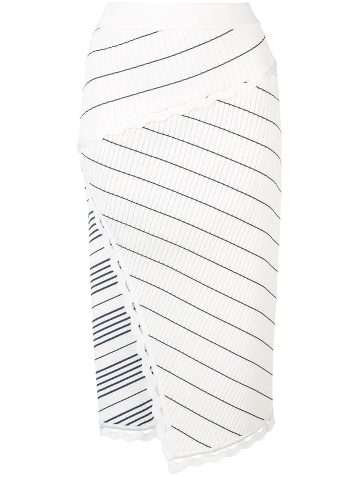 Jonathan Simkhai Ribbed Knitted Skirt - White