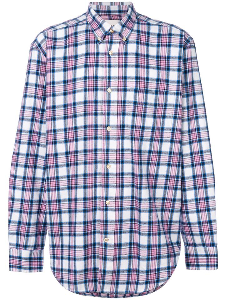 Our Legacy Long-sleeved Checked Shirt - Pink & Purple