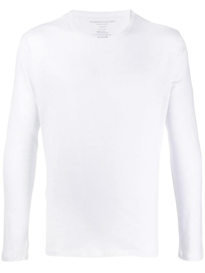 Majestic Filatures Long-sleeve Slim-fit T-shirt - White