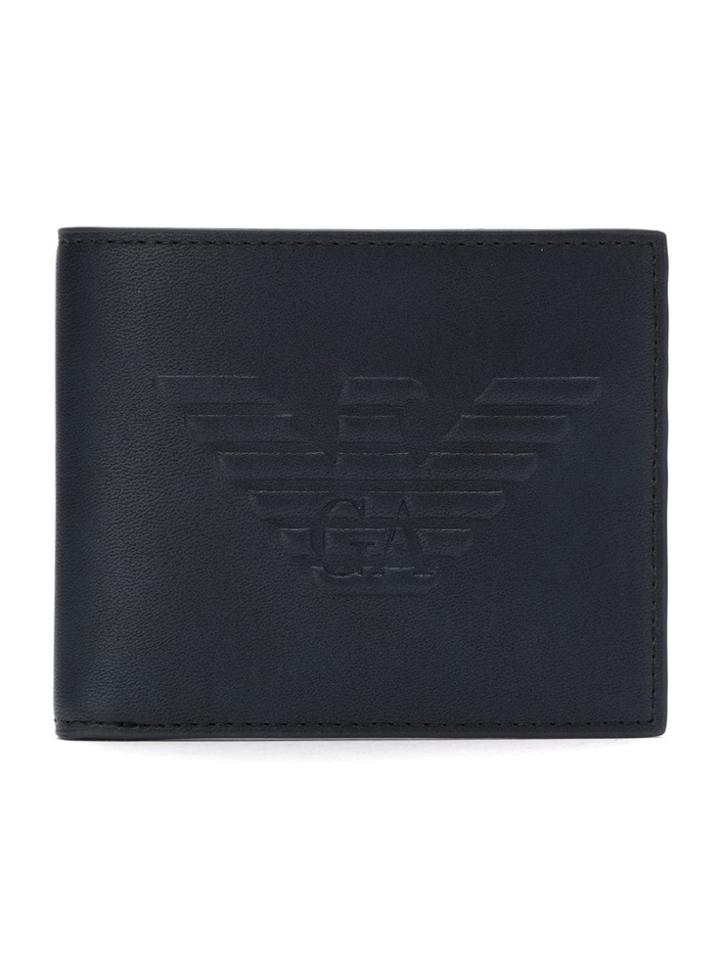 Emporio Armani Maxi Logo Billfold Wallet - Blue
