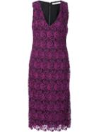 Alice+olivia V-neck Lace Dress, Women's, Size: 0, Pink/purple, Polyester/acetate