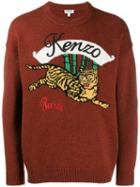 Kenzo Bamboo Tiger Knitted Sweater - Red