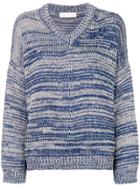 Giada Benincasa V-neck Knit Jumper - Blue