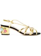 Charlotte Olympia Beth Sandals, Women's, Size: 36, Grey, Leather/glass