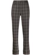 Lorena Antoniazzi Plaid High Waisted Trousers - Grey