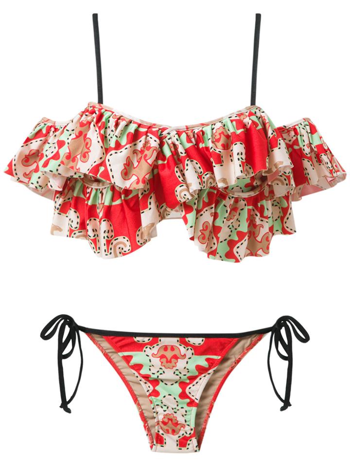 Adriana Degreas Printed Bikini Set - Red