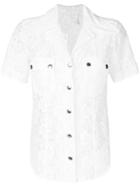 Chloé Lace Short Sleeve Shirt - White