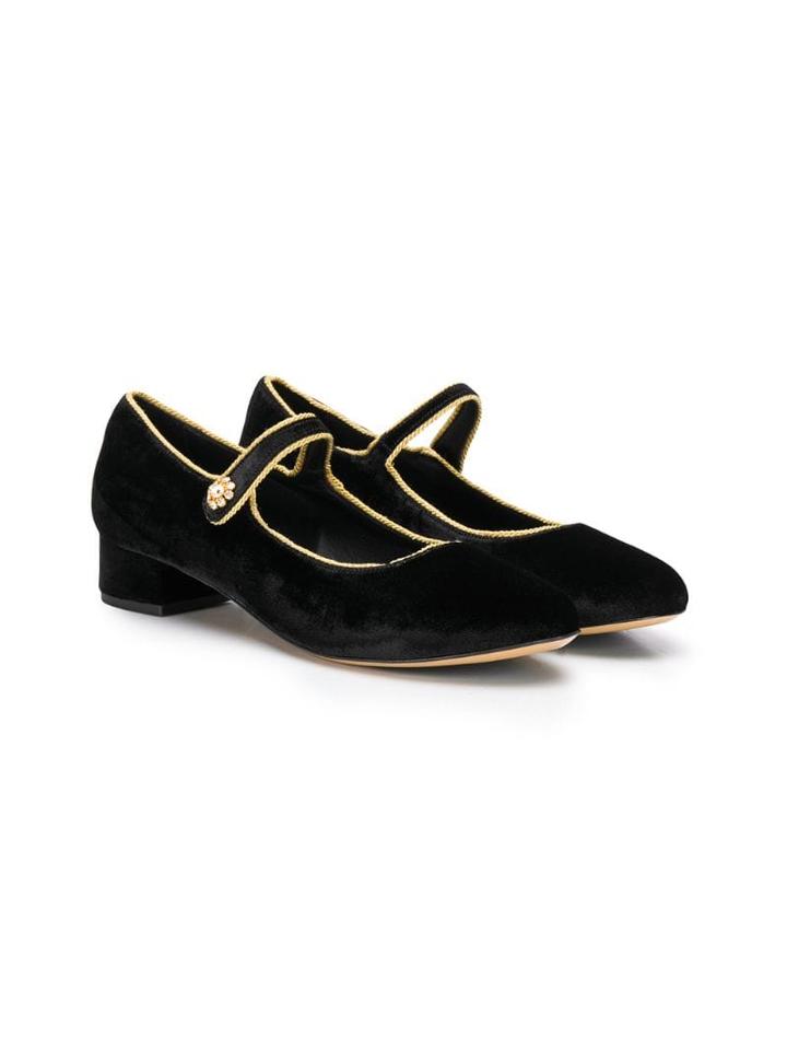 Dolce & Gabbana Kids Teen Mary Jane Ballerina Shoes - Black