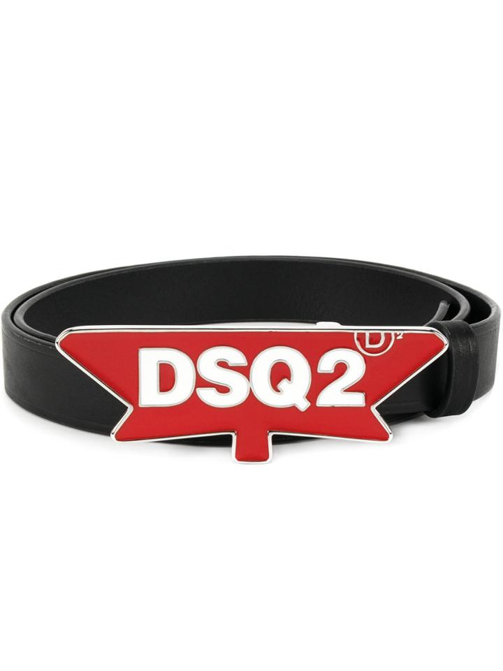Dsquared2 Logo Plague Belt - Black